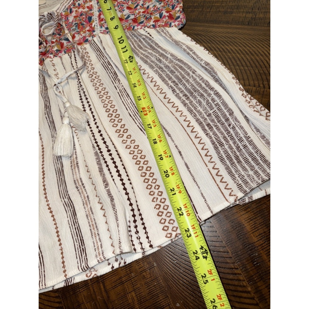 Savanna Jane White Embroidered Blouse Boho Praire Cottagecore‎ Top Medium - Picture 6 of 7
